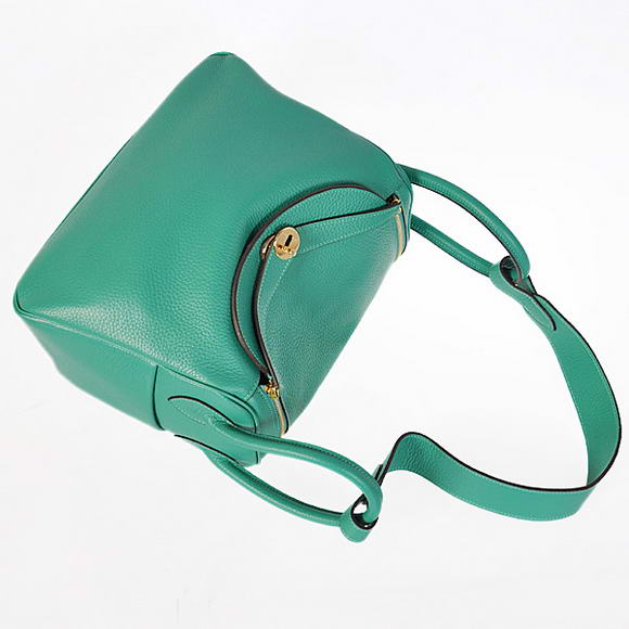 High Quality Replica Hermes Lindy 30CM Havanne Handbags 1057 Green Leather Golden Hardware